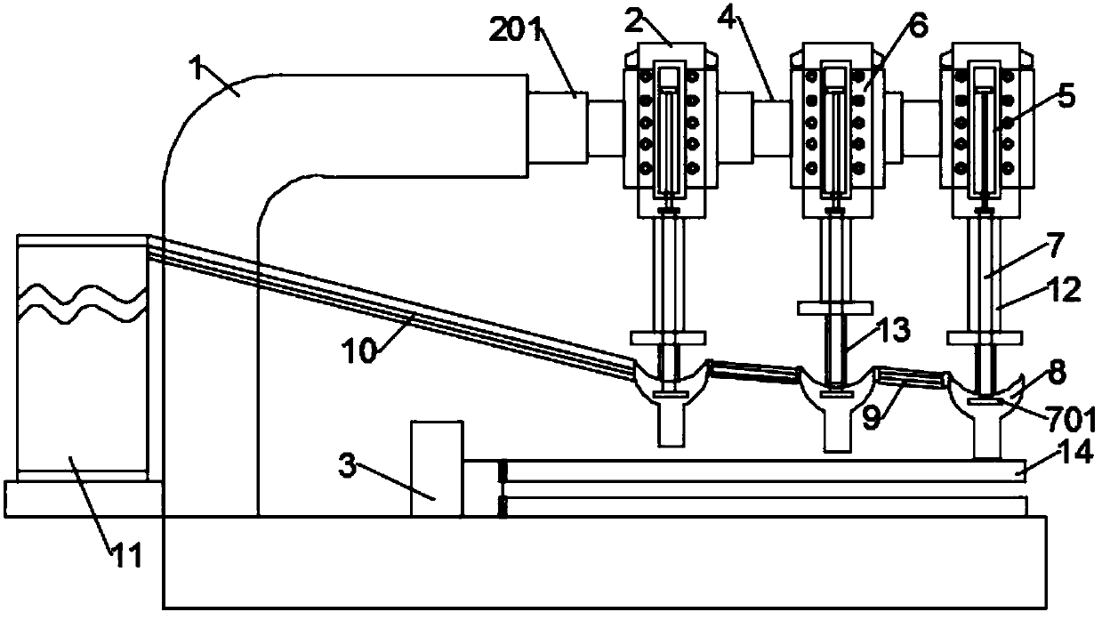 Automatic riveting machine used for packaging box production