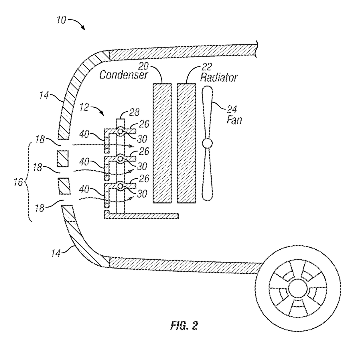 Vehicle grill shutter system