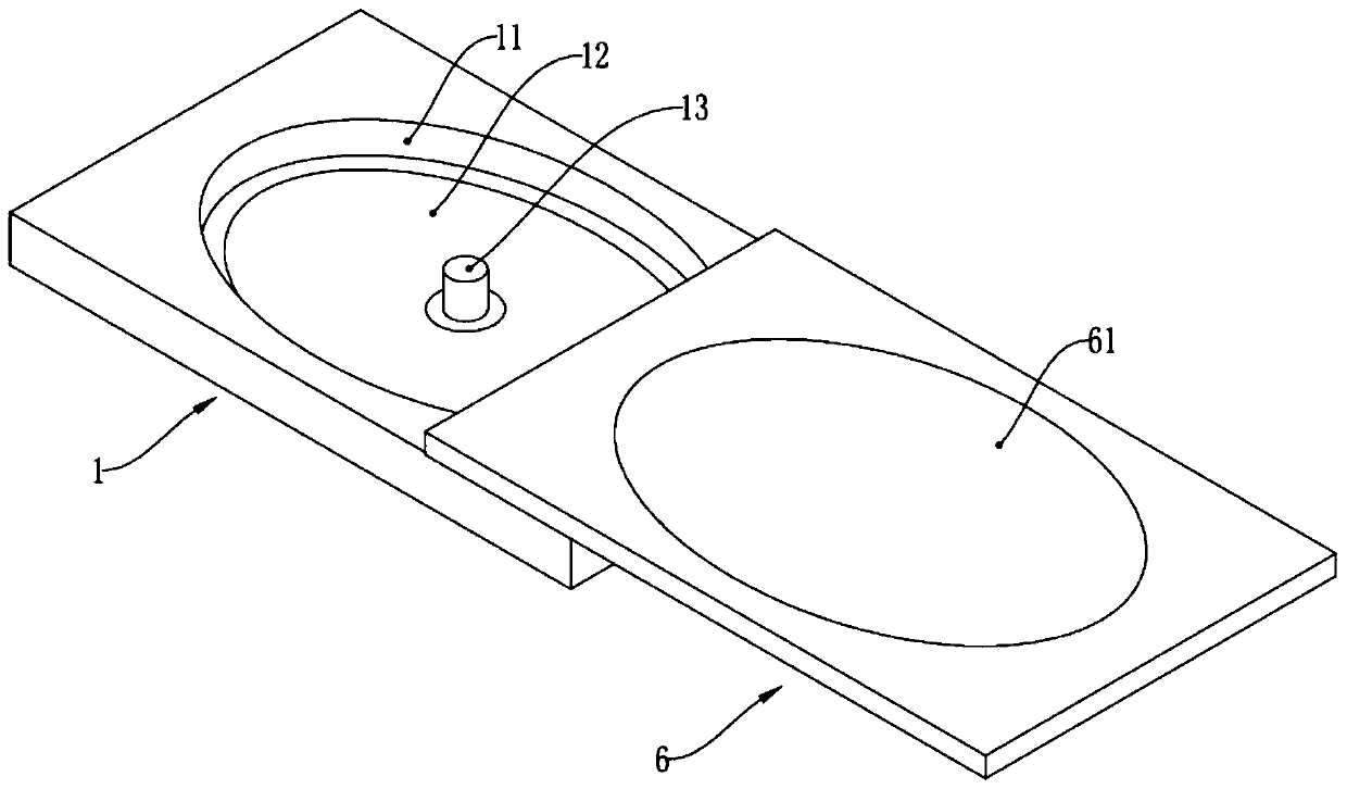 Die assembly for stamping molding of sanitary ceramics and stamping system using the same