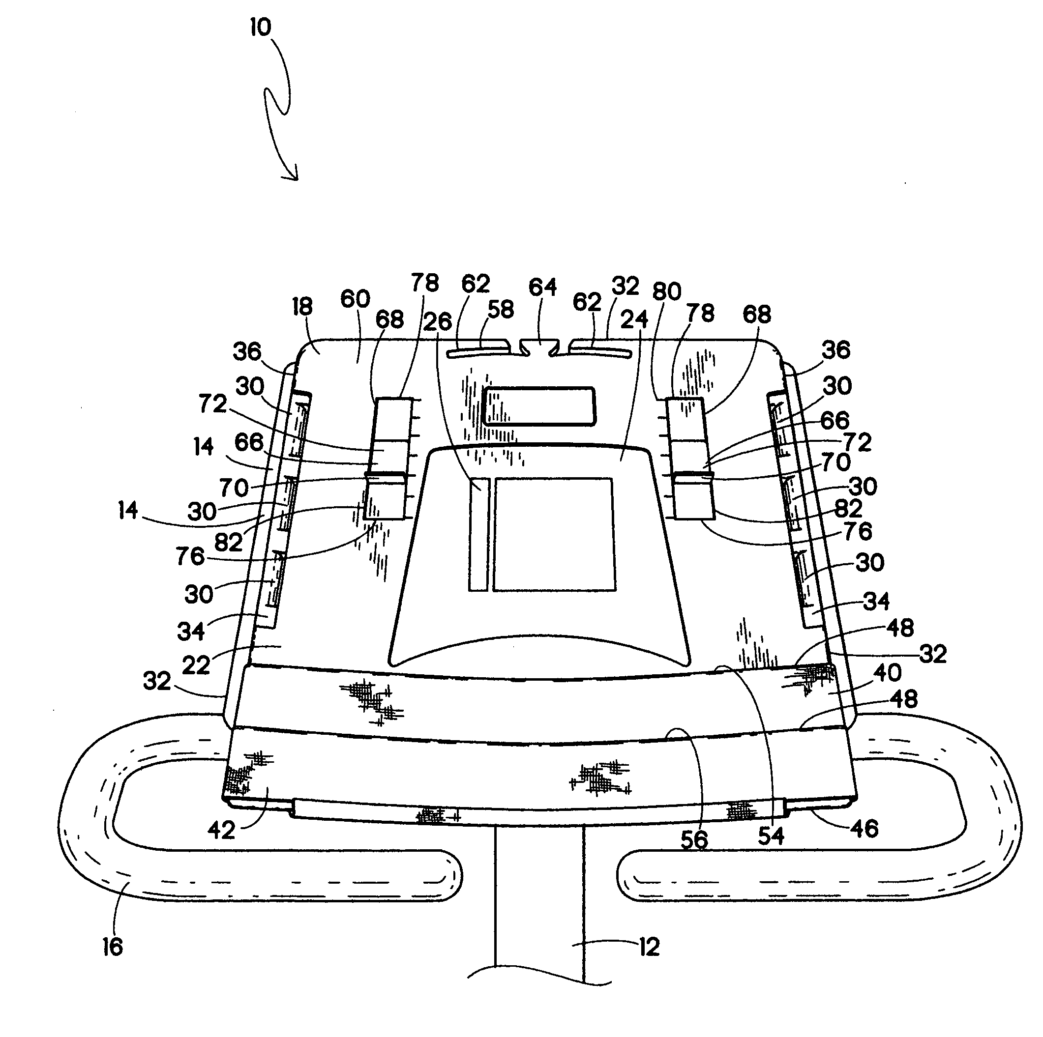 Laptop holder for exercise apparatus