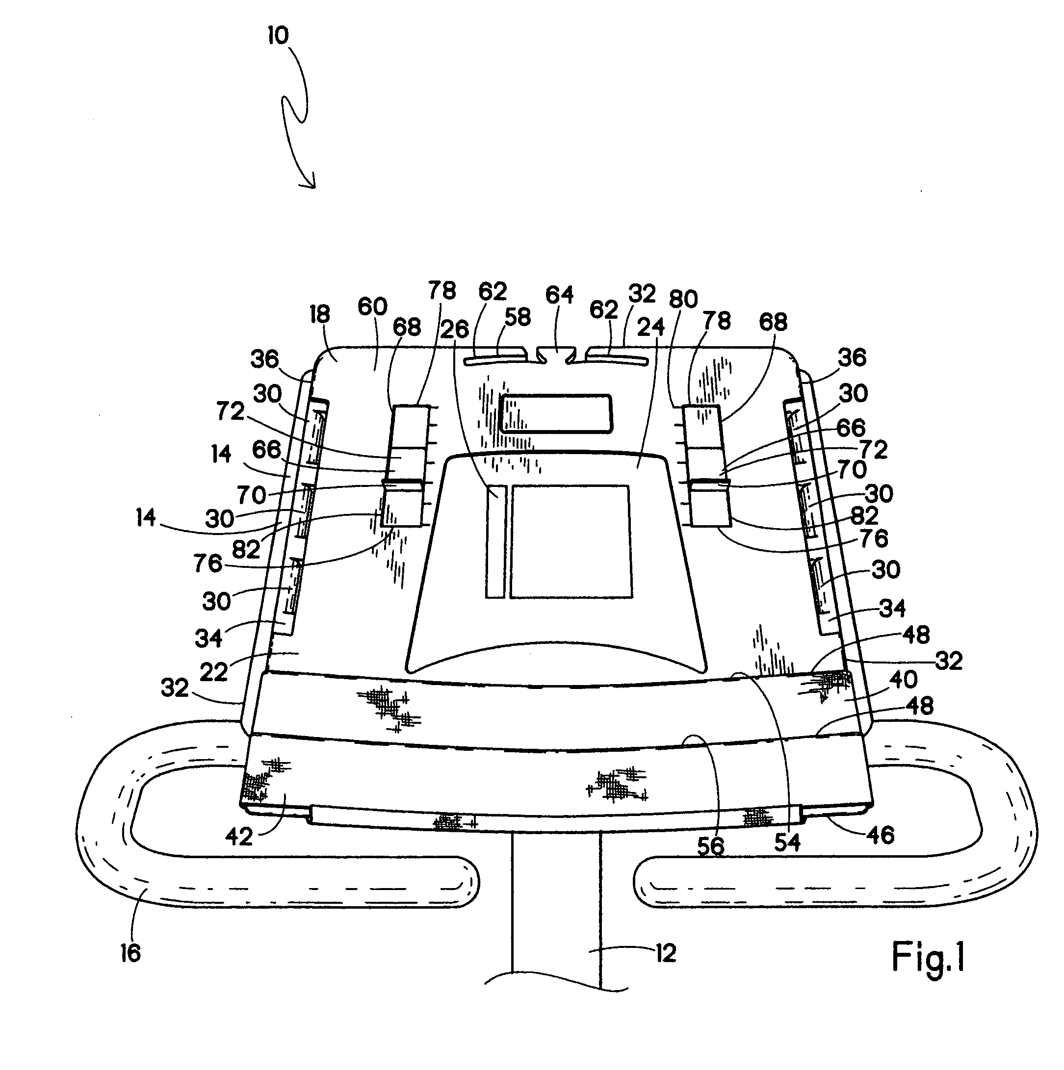 Laptop holder for exercise apparatus