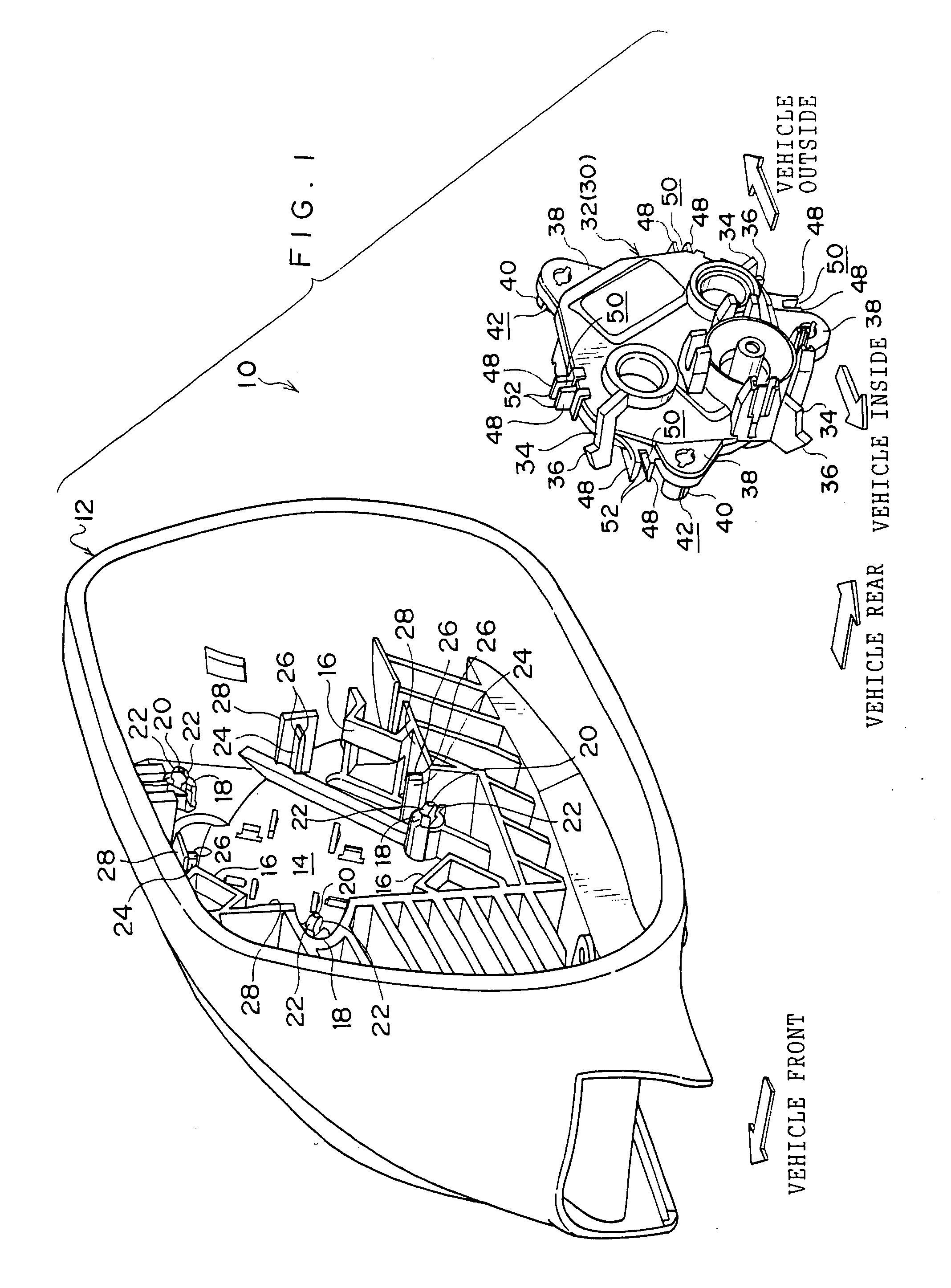 Mirror device for a vehicle