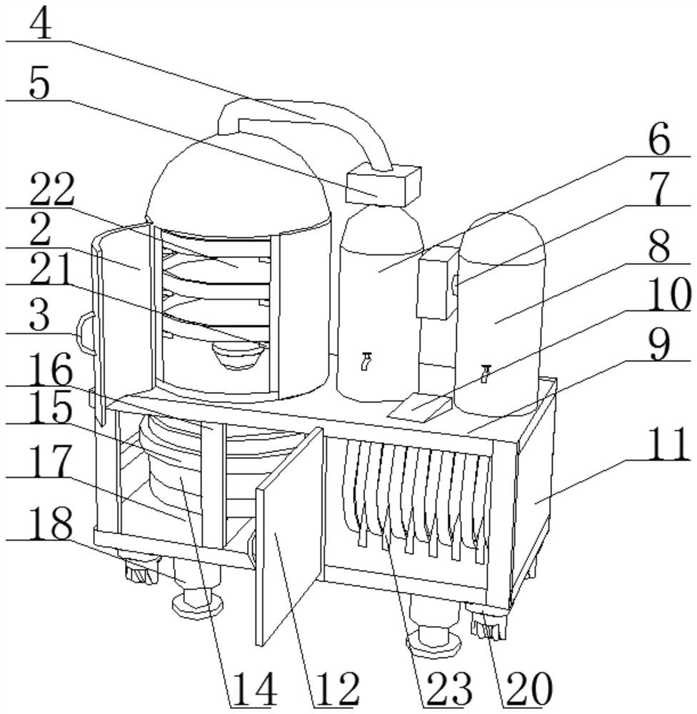 Low-pressure distillation equipment for scallion oil production and use method