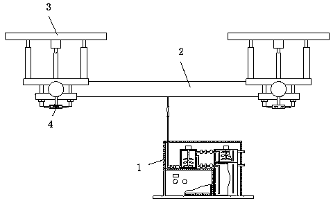 Public transportation emergency epidemic prevention and disinfection system atomized by atomizing nozzle on its end