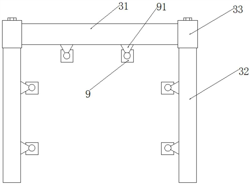 Beam body flatness detection and calibration device and use method thereof