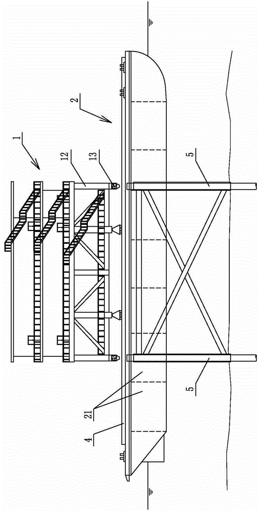 Buoyancy type mounting method for offshore boosting station