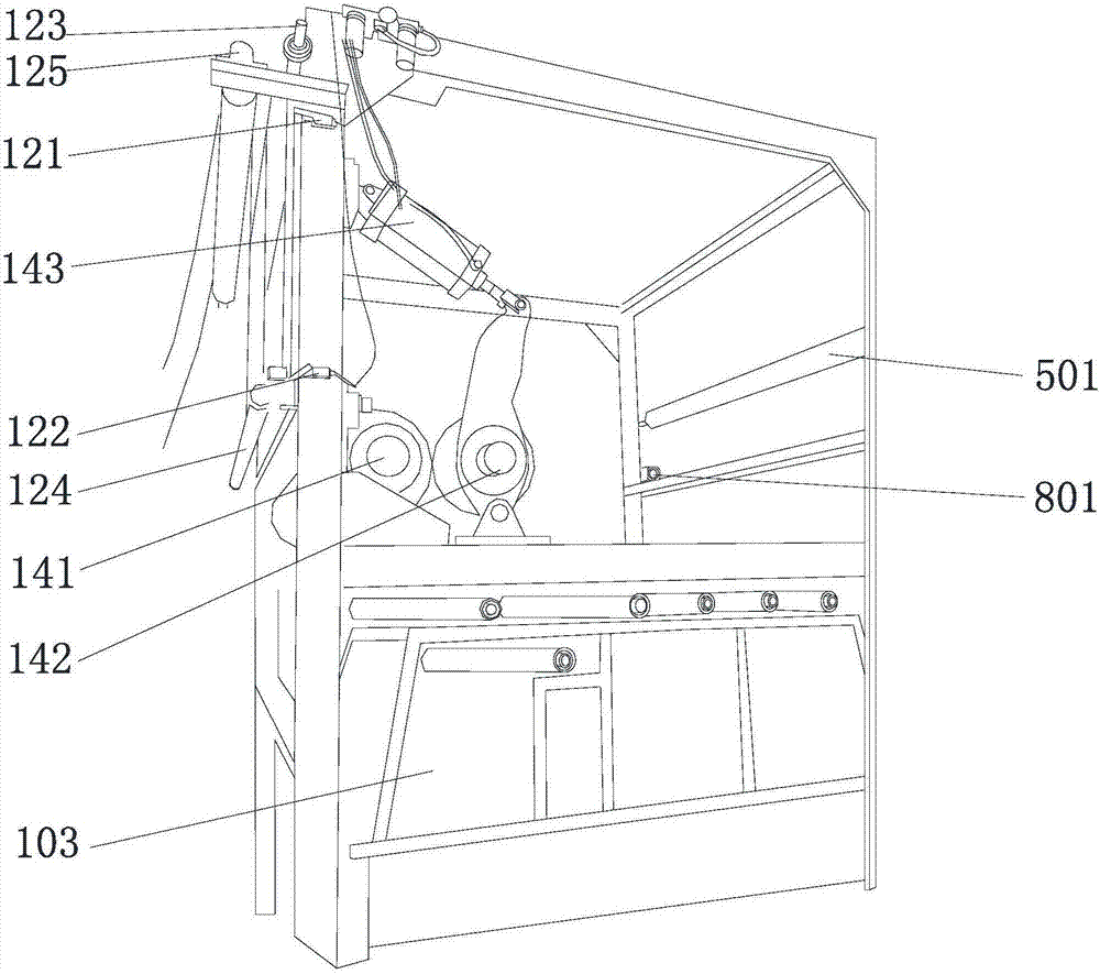 Padding and drying and stock coiling all-in-one machine for piece goods