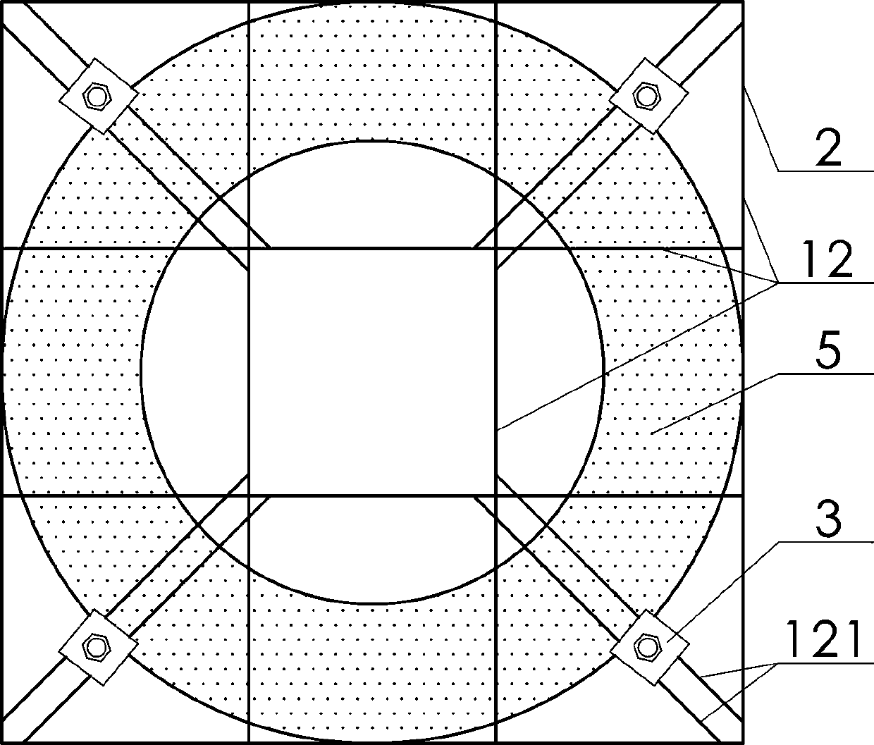 Prestressed steel strand fixing frame and mounting and using method thereof