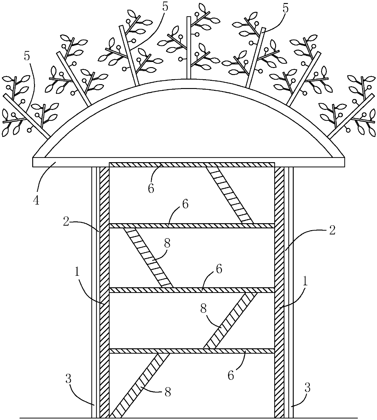 Multi-space simulating tree house