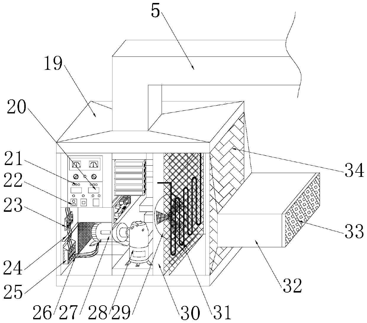 Using method of efficient, energy-saving and environmentally-friendly type tea drying equipment