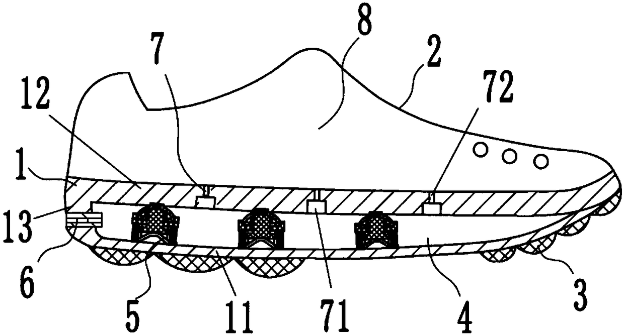 Cooling and damping sneaker