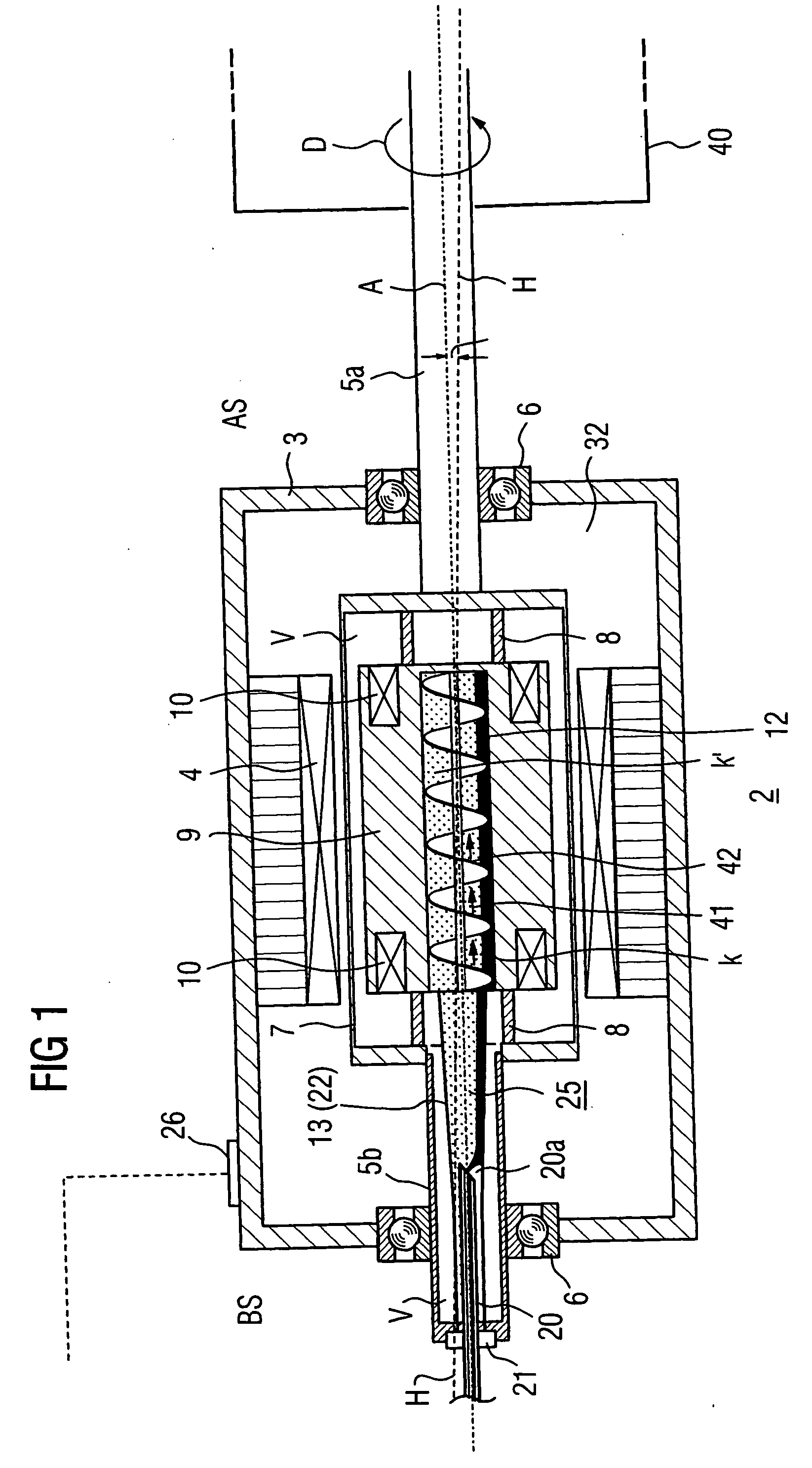 Machine device having superconducting winding and thermosiphon cooling of winding