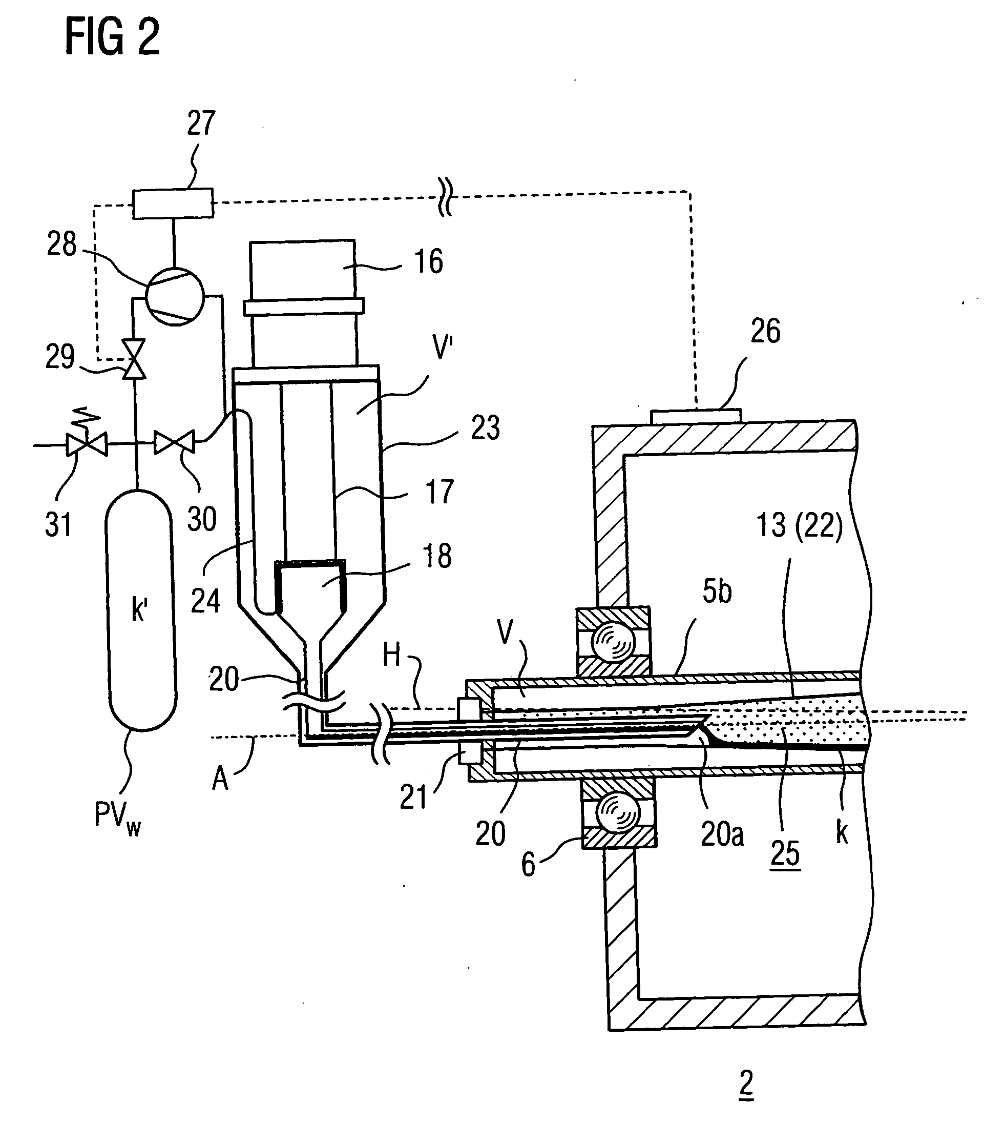 Machine device having superconducting winding and thermosiphon cooling of winding