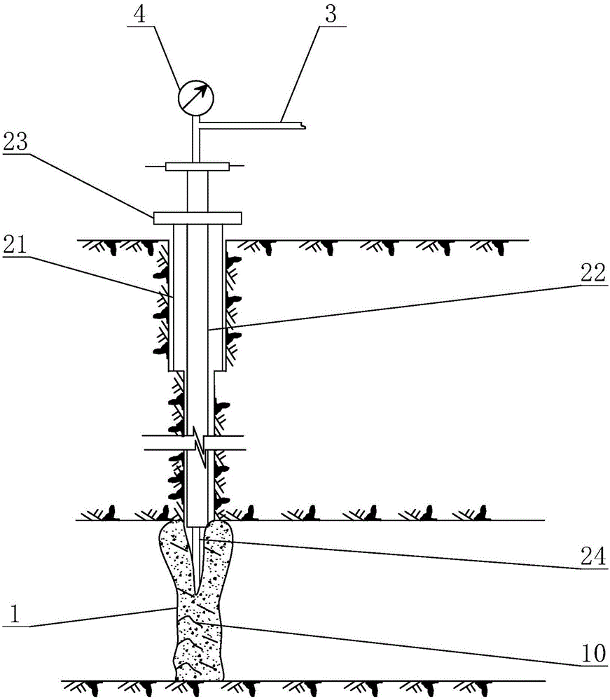 Structure under-covering gob area filling expansion bag and construction method