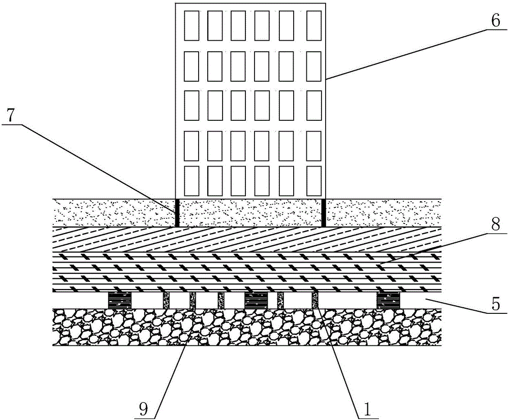 Structure under-covering gob area filling expansion bag and construction method