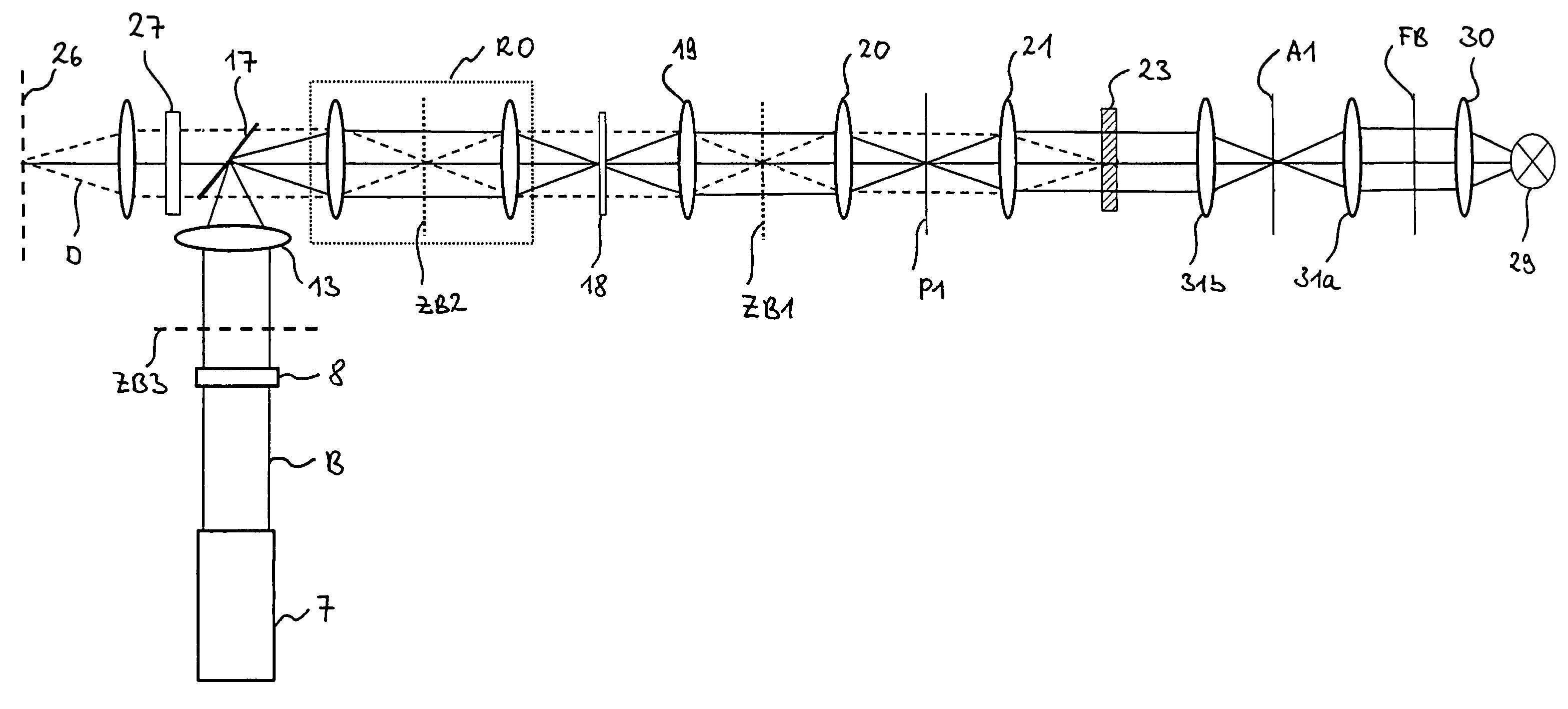 Light raster microscope and its use