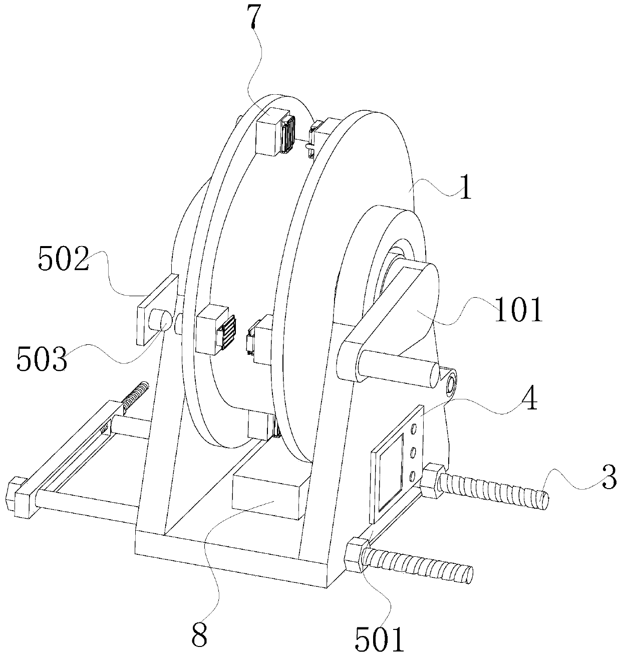 Cable straightening device for communication engineering