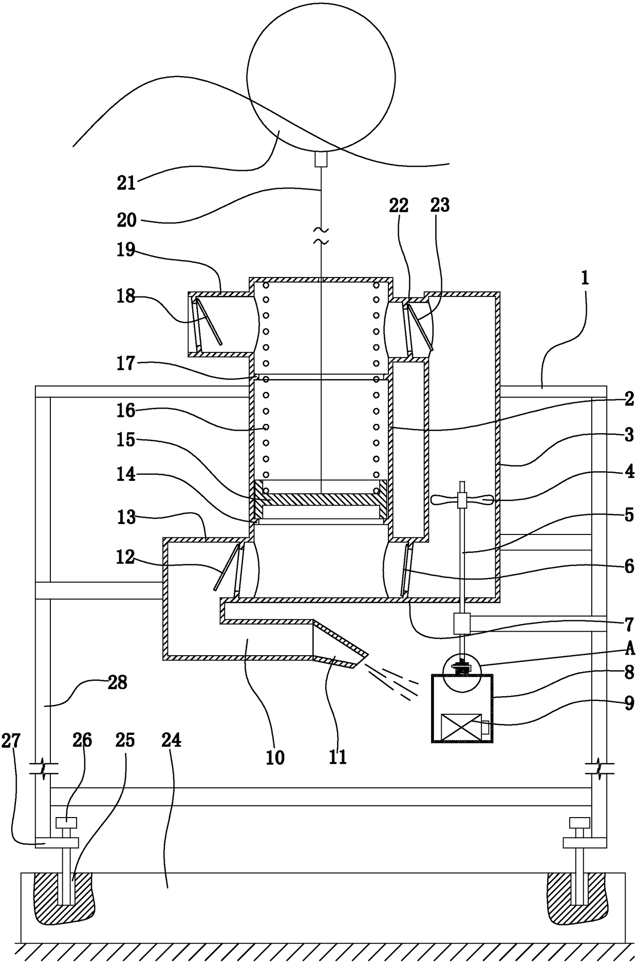 Water-driven rotary fixed-point underwater monitoring equipment