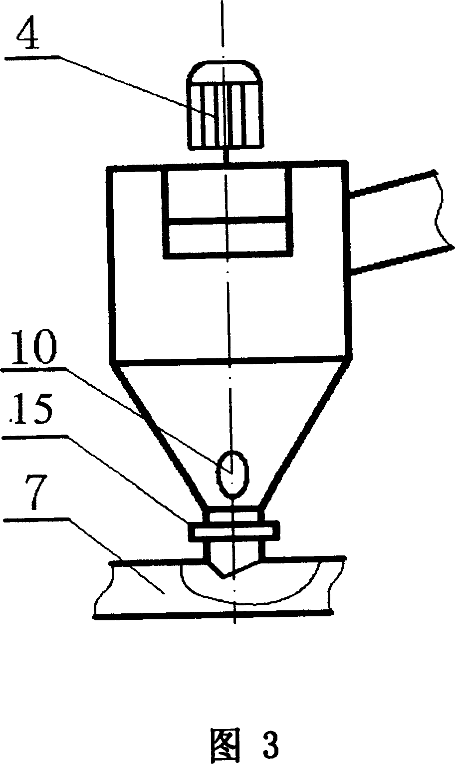 Separation device for solid fermented fungus spore and separation method