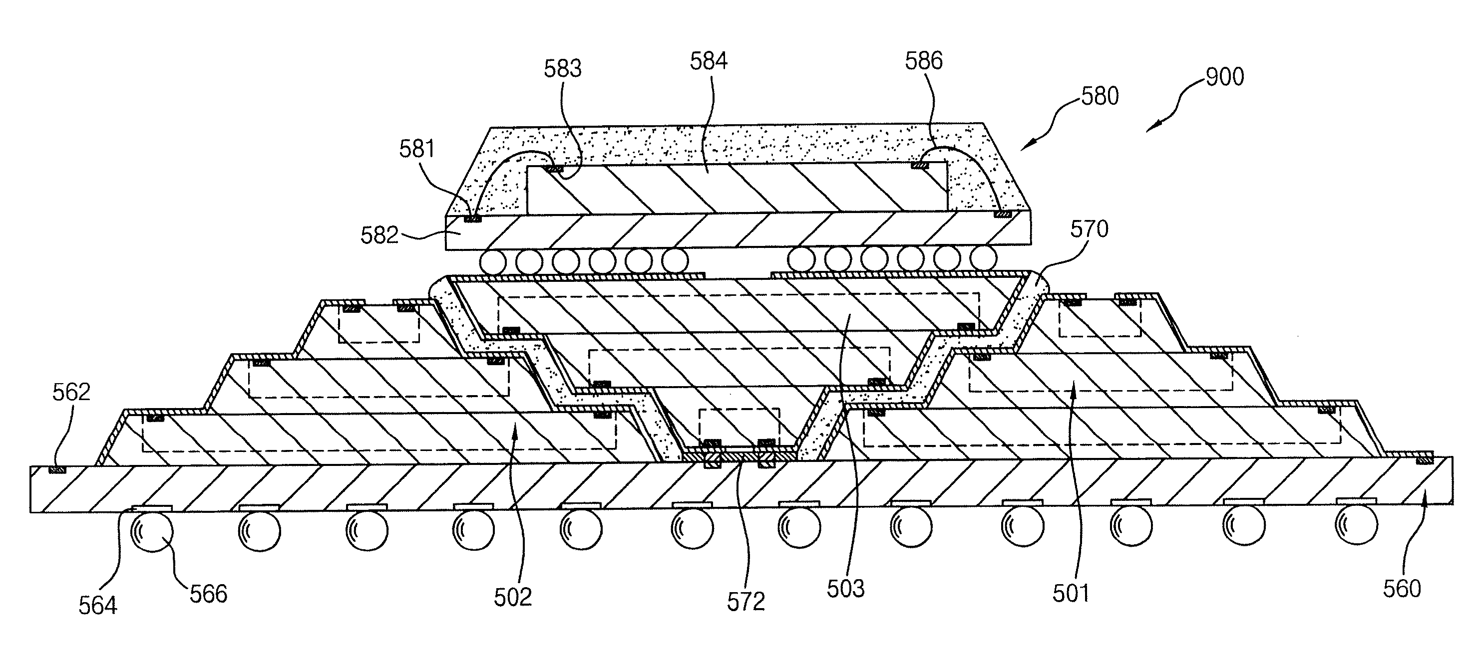 Stacked semiconductor package electrically connecting semiconductor chips using outer surfaces thereof and method for manufacturing the same