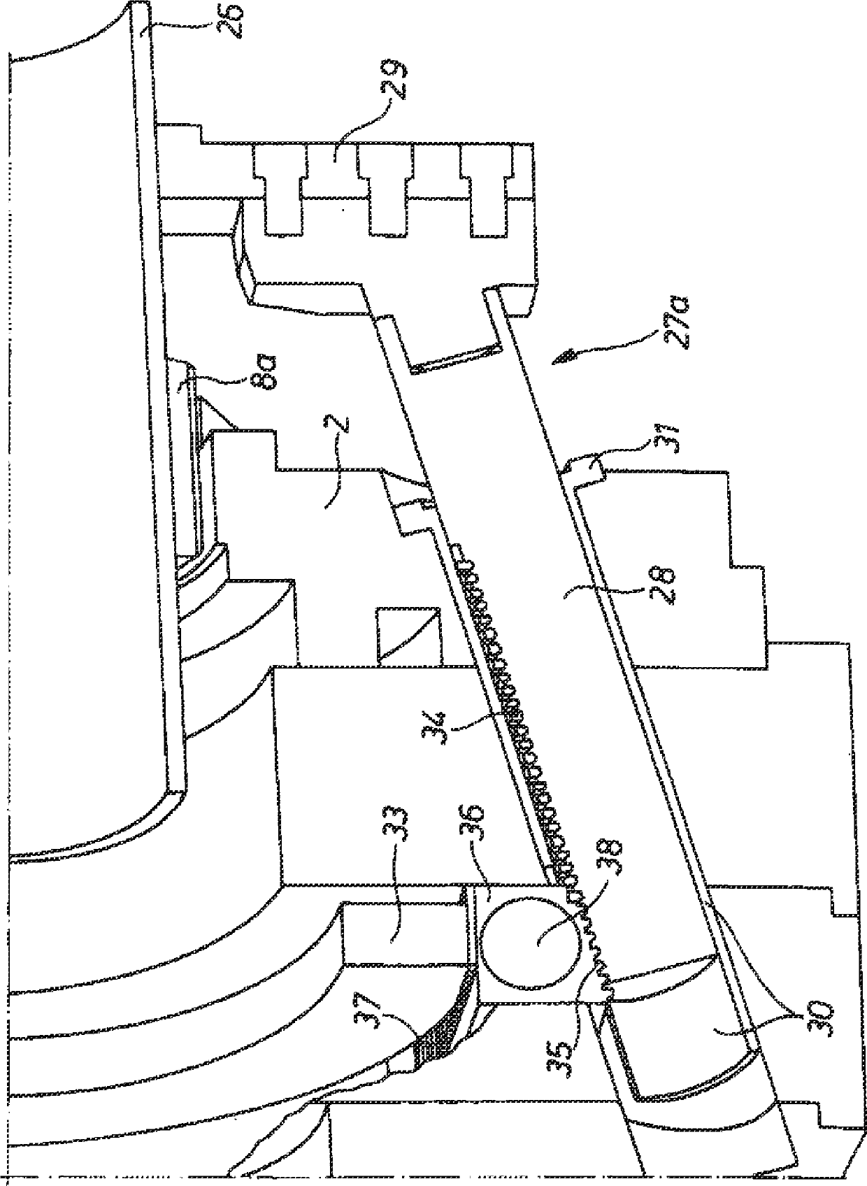 Chuck for machine tool for machining tubular, rotating workpiece