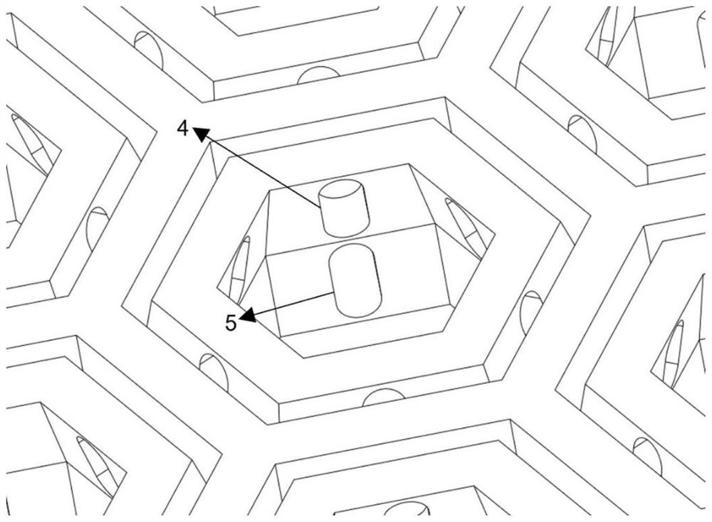 Bionic lightweight sandwich structure of bipolar plate of fuel cell