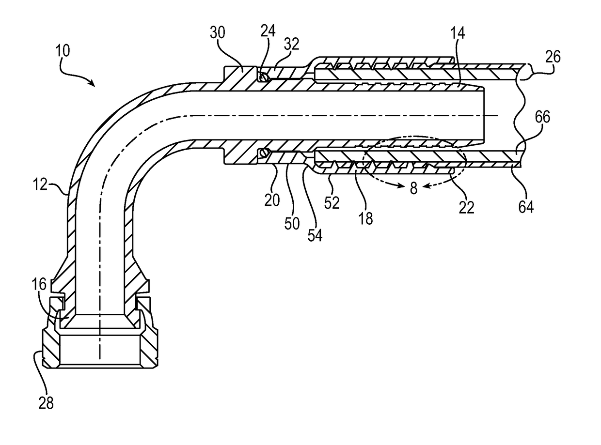 Hose coupling assembly for subsea  applications