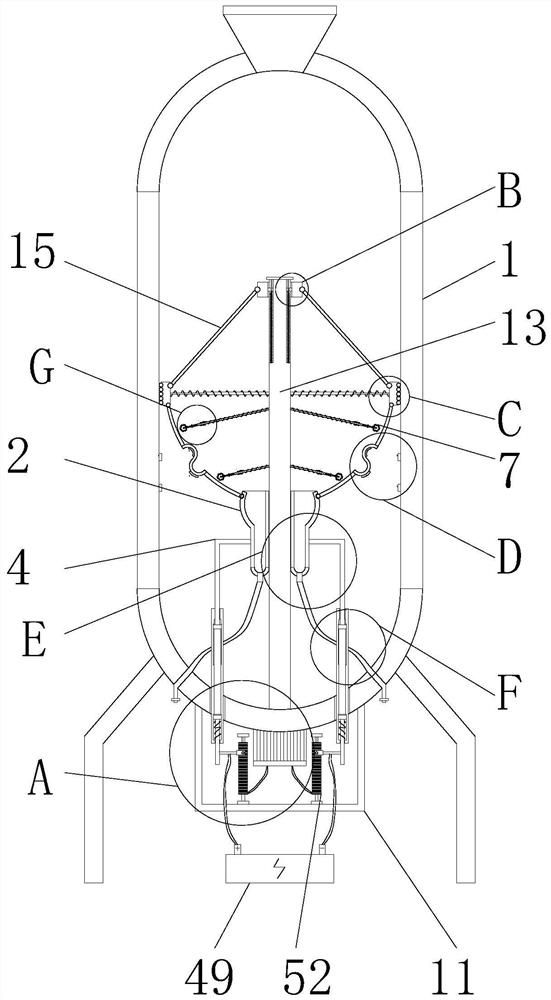 Impurity filtering device for industrial sewage treatment