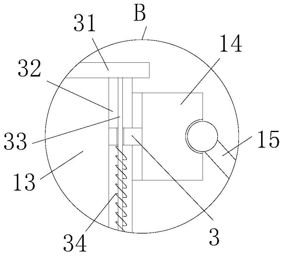 Impurity filtering device for industrial sewage treatment