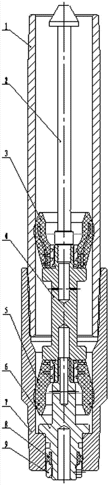 Throwing type washable downhole pressure-bearing plugging device and plugging method thereof