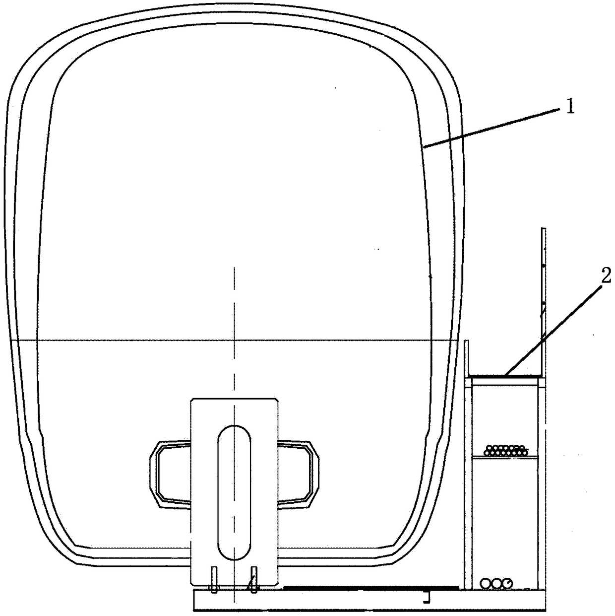 Step type evacuation platform with cable brackets