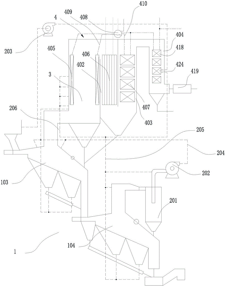 Garbage gasified fuel gas and steam turbine combined power generation system adopting multi-stage heat exchange mode