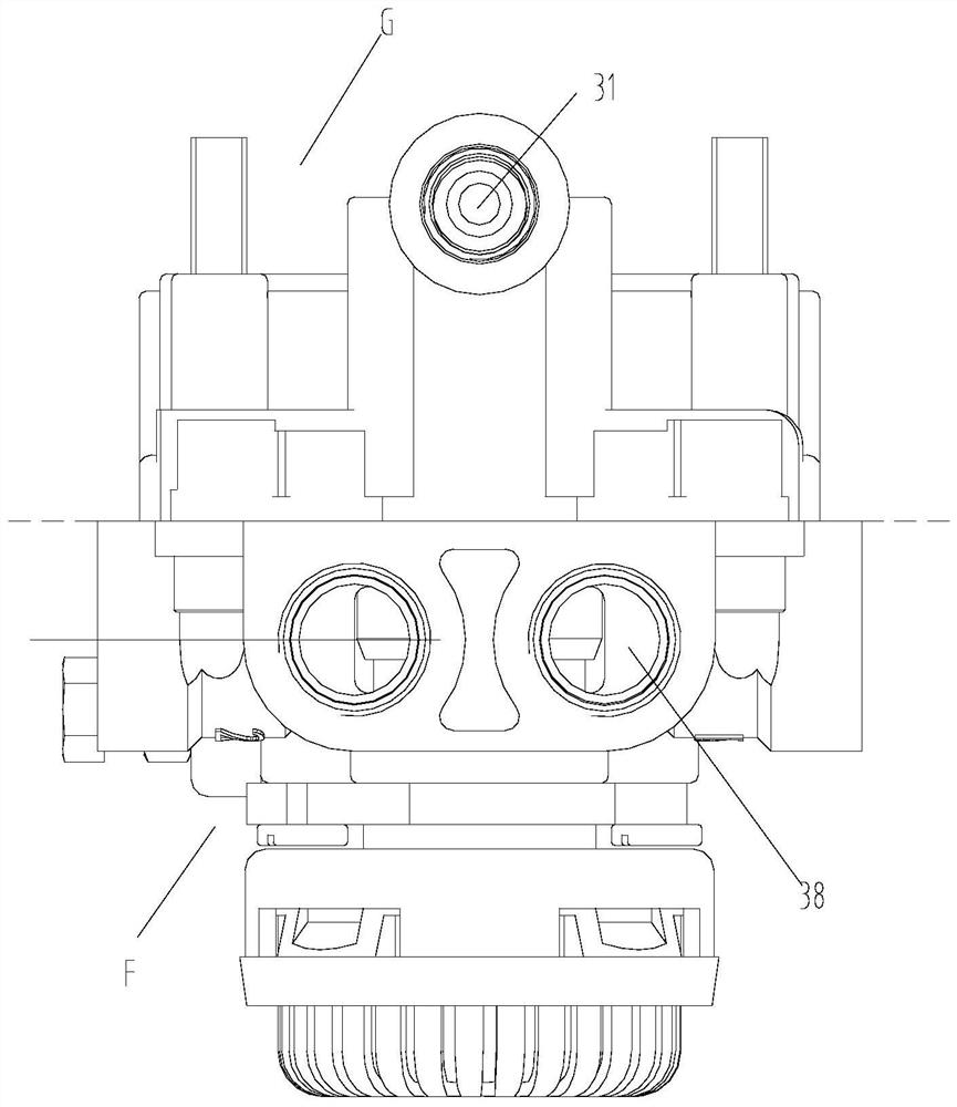 Large-flow adjustable double-ahead proportional relay valve