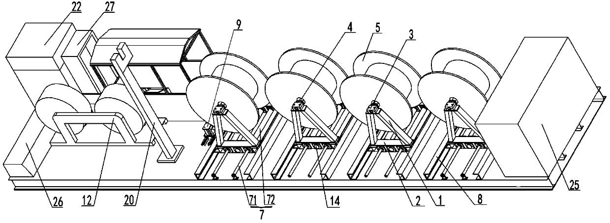 Catenary constant tension pay-off car