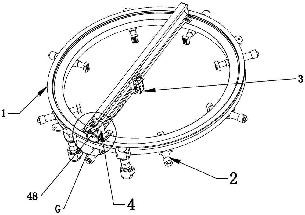 Boring beveling machine for end face of flange