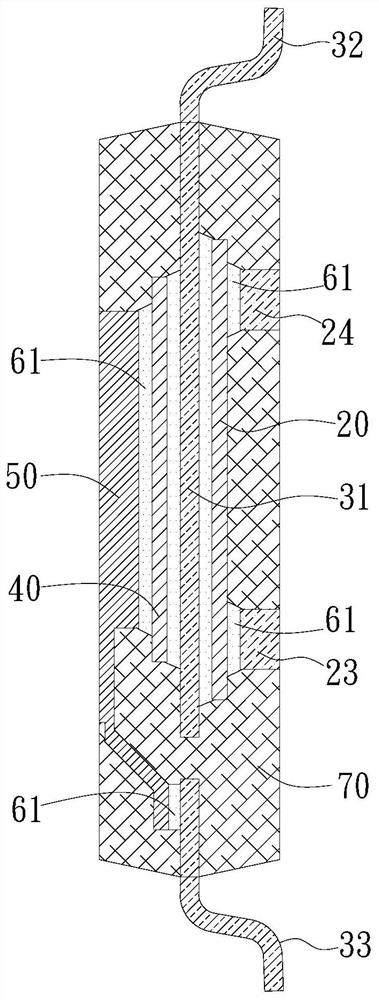 Power chip stacking and packaging structure