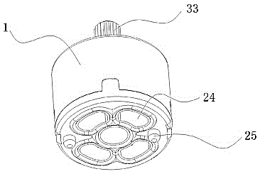 Ceramic valve element achieving double-path water output