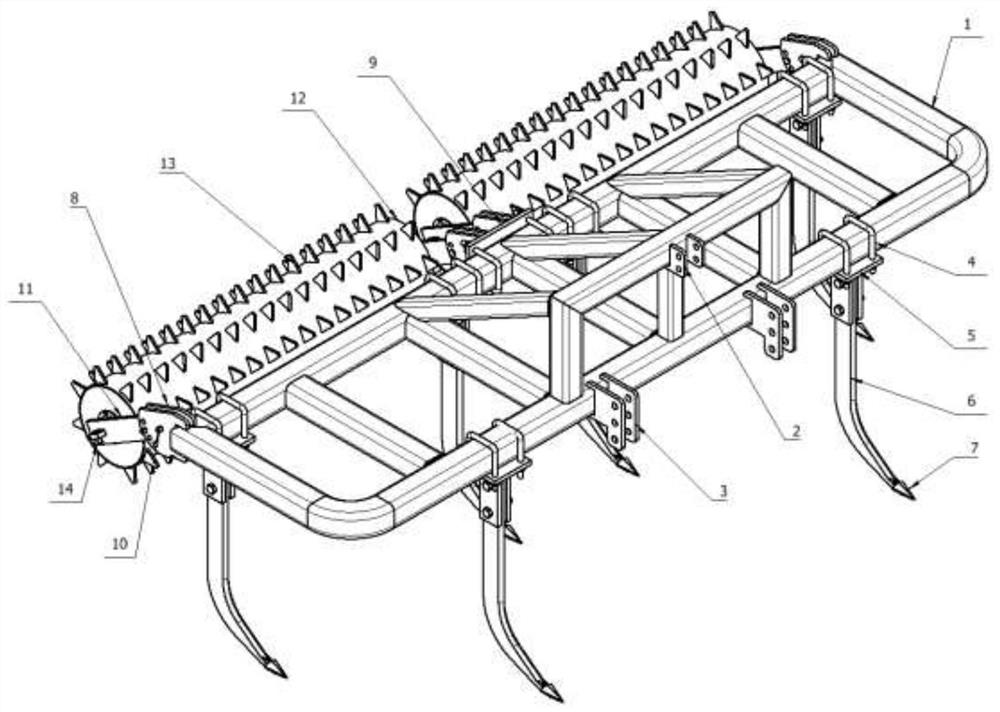 Split-type broken soil deep scarification machine capable of realizing individual regulation