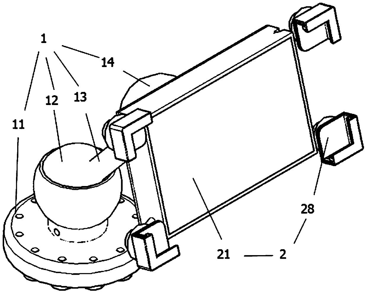 Four-corner locking vehicle-mounted mobile phone holder