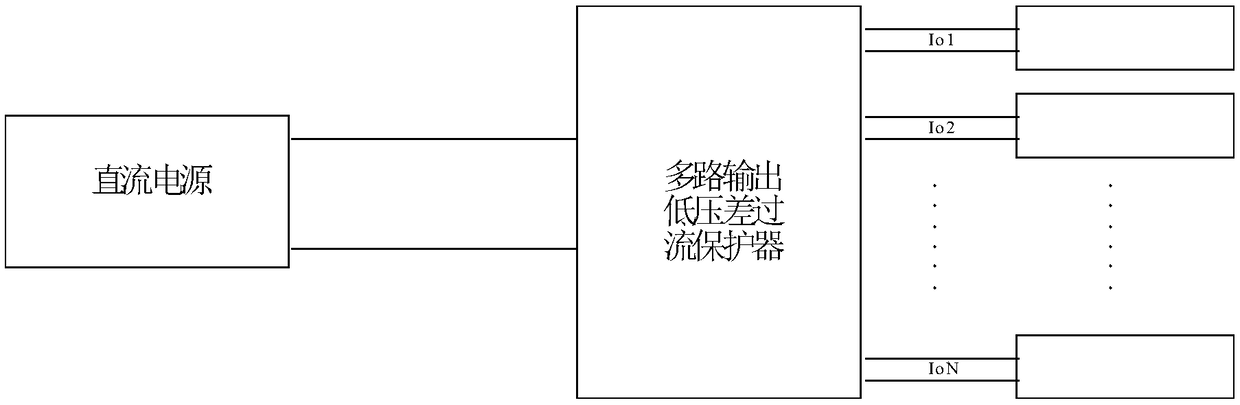 Multi-path-output low-voltage-difference over-current protector