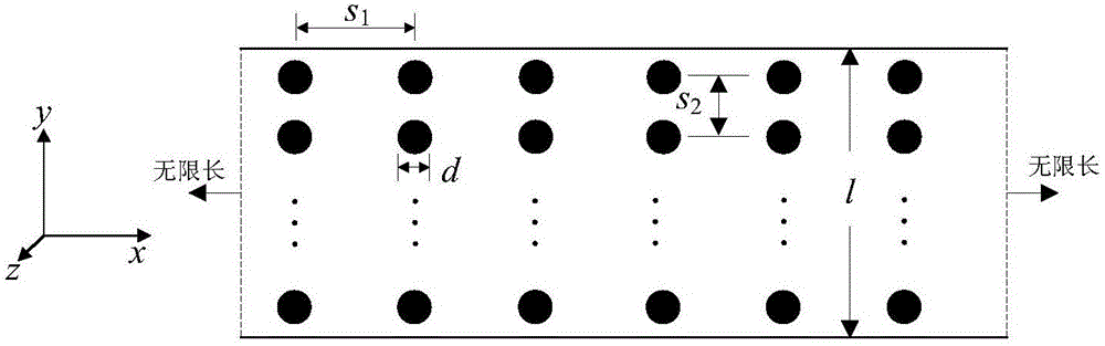 Construction method of carbon fiber composite material equivalent dielectric constant model