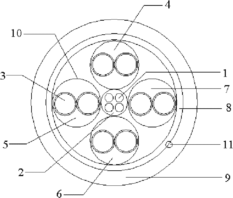 Low-voltage remote power supply cable for high-speed Ethernet switch