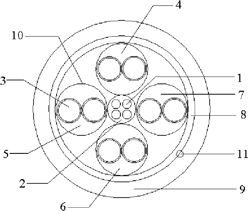 Low-voltage remote power supply cable for high-speed Ethernet switch