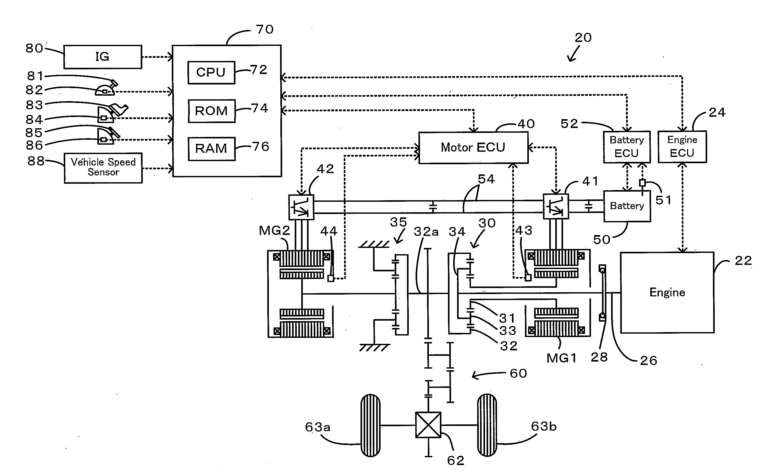 Hybrid vehicle and control method of hybrid vehicle