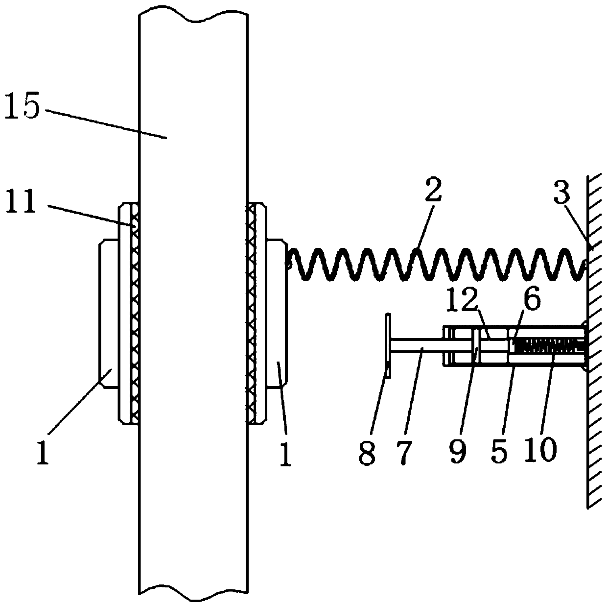 Device for suppressing vortex-induced vibration of marine riser