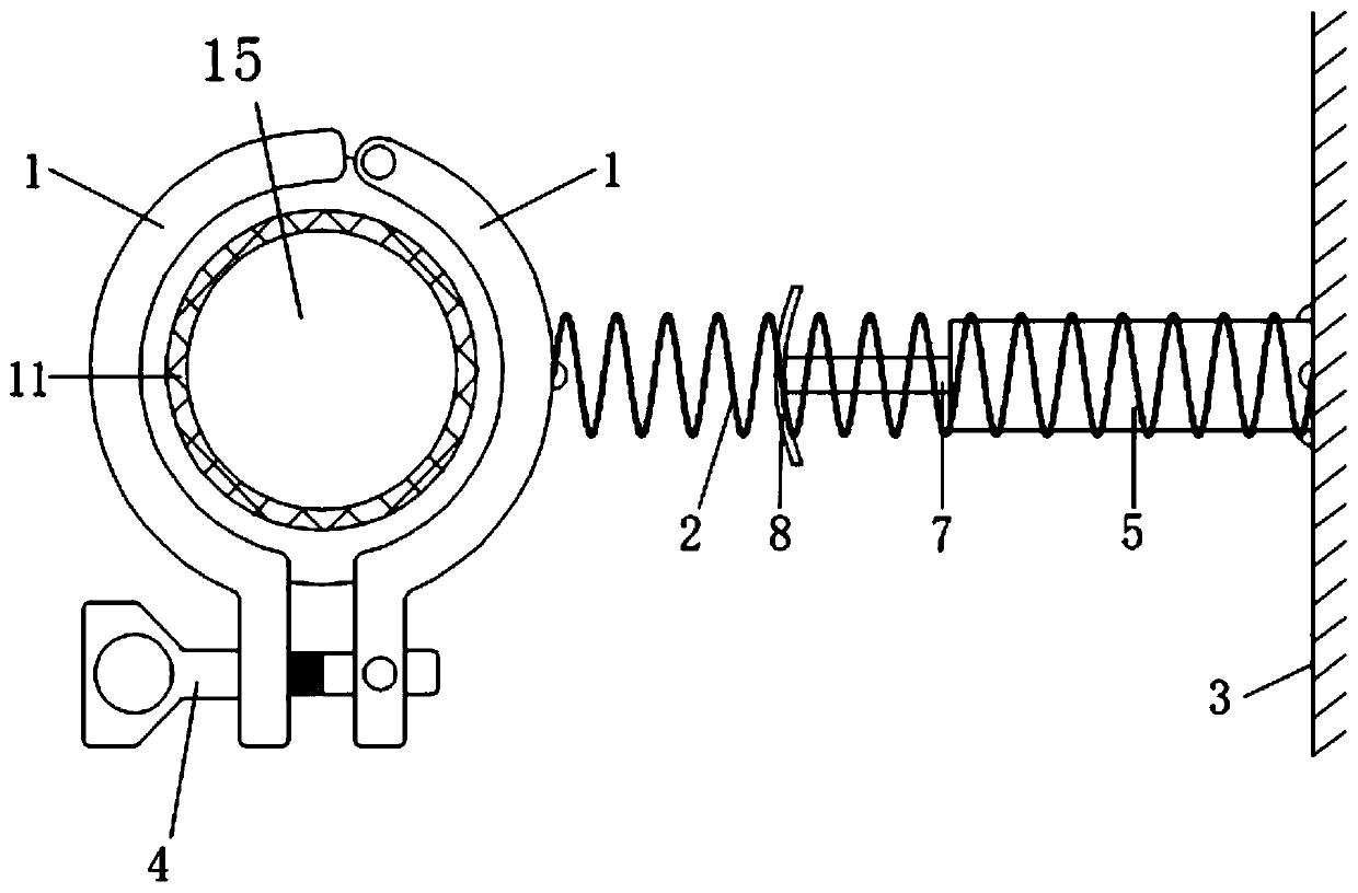 Device for suppressing vortex-induced vibration of marine riser