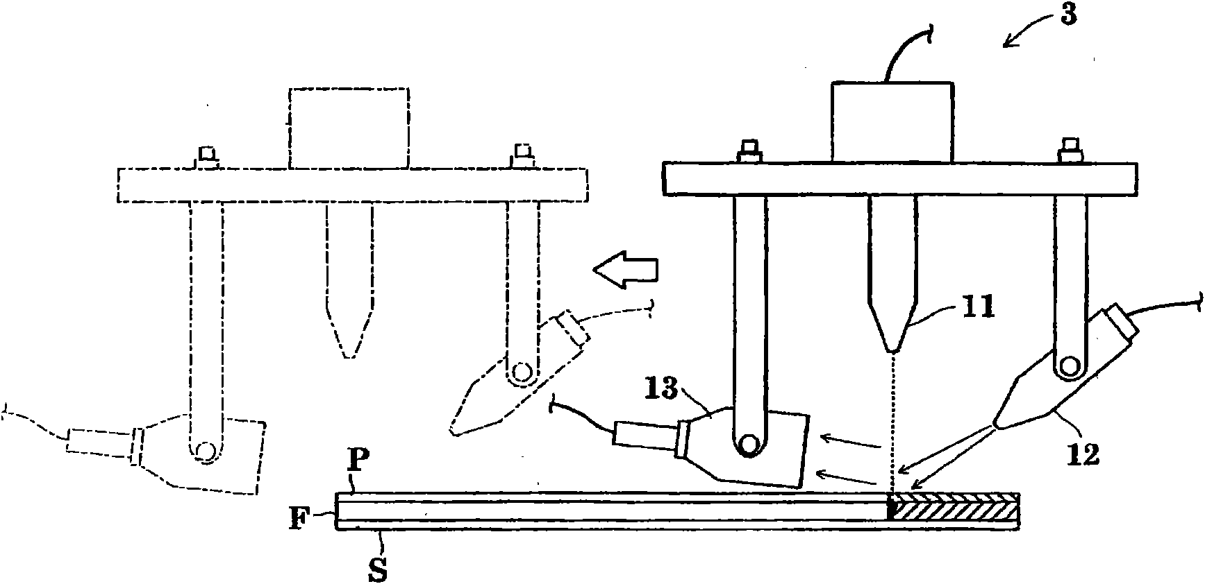 Optical member adhering method, and apparatus using the method