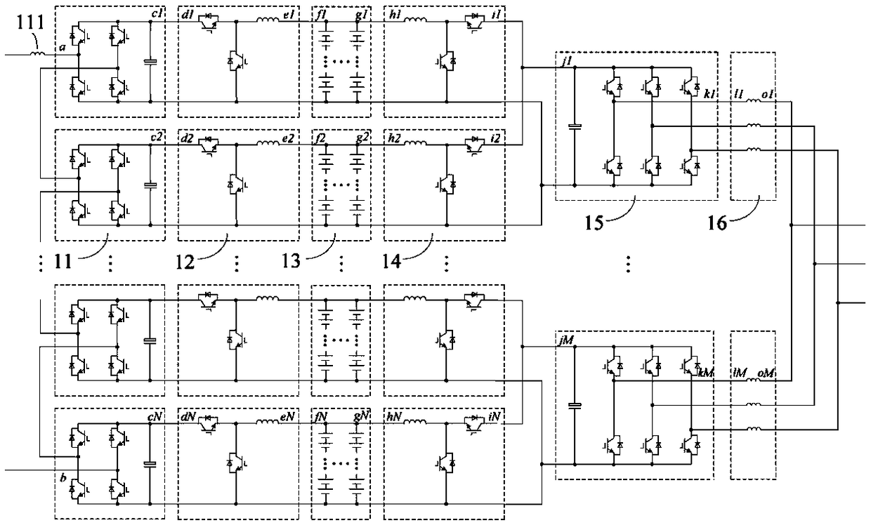 Multi-target power quality comprehensive treatment device used for medium voltage distribution network