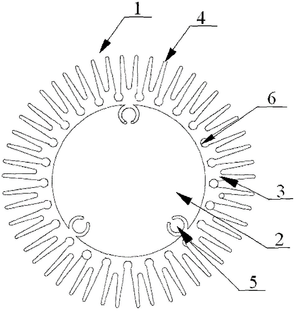 Second-grade heat radiation insertion piece casing