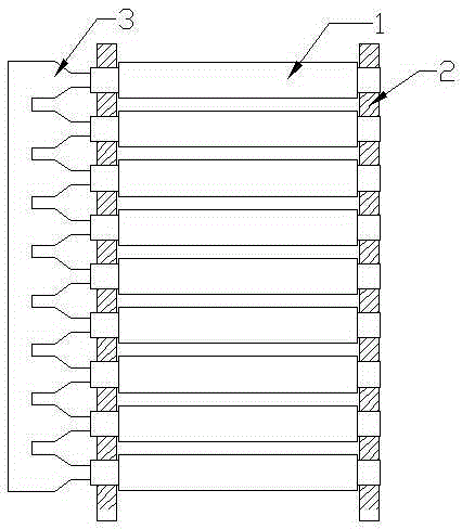 Ground glue linear cooling conveying roller